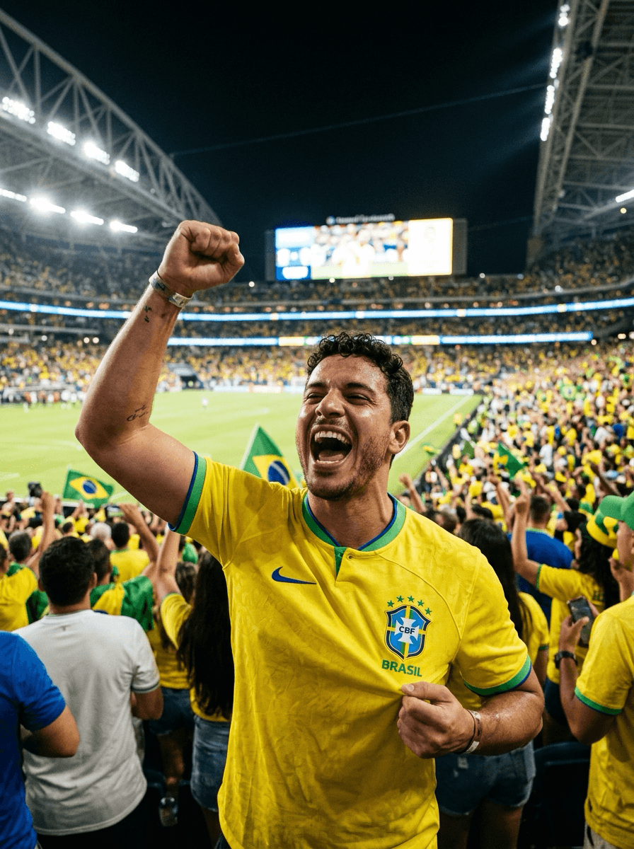 Torcedor no estádio